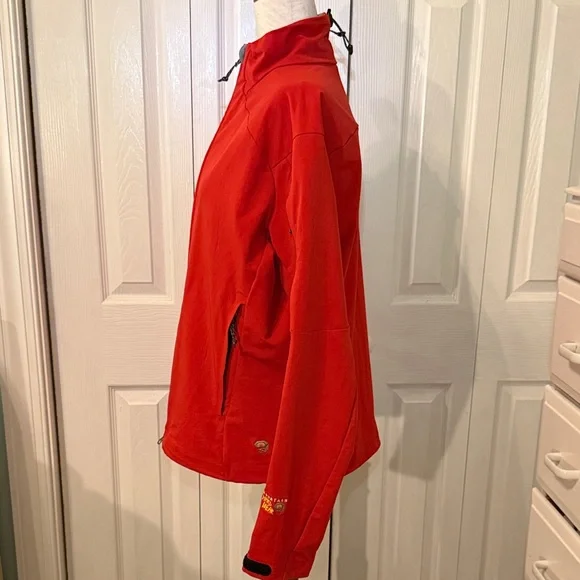 MOUNTAIN HARDWEAR Womens Orange/Red Soft Shell Stretch Lightweight Jacket Sz  L - Picture 6 of 10